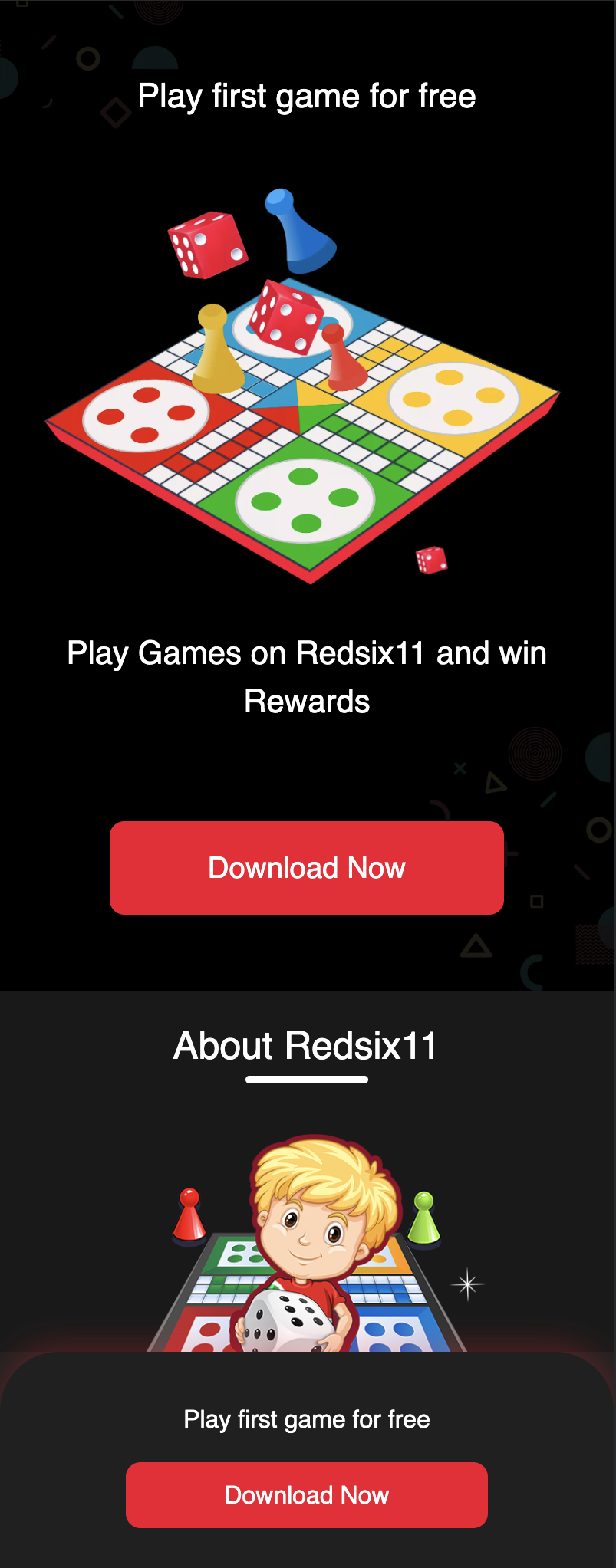 Colorful Ludo board with dice and pawns ready to play free